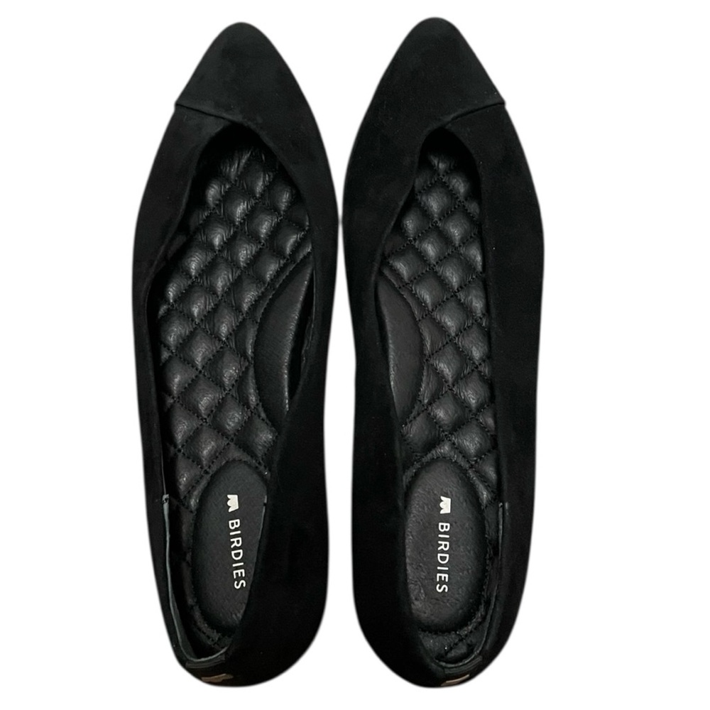 Birdies goldfinch suede ballet flat black